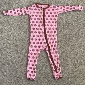 Kickee pants ruffle coverall lotus cookies